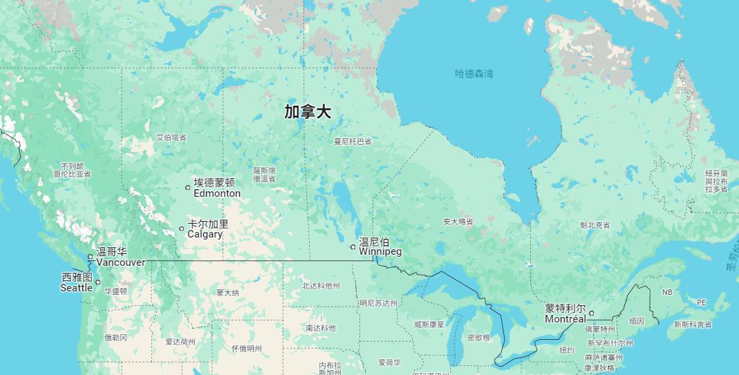加拿大地圖